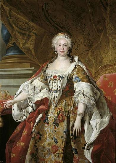 Charles Amedee Philippe Van Loo Official portrait of Queen Isabel de Farnesio oil painting image